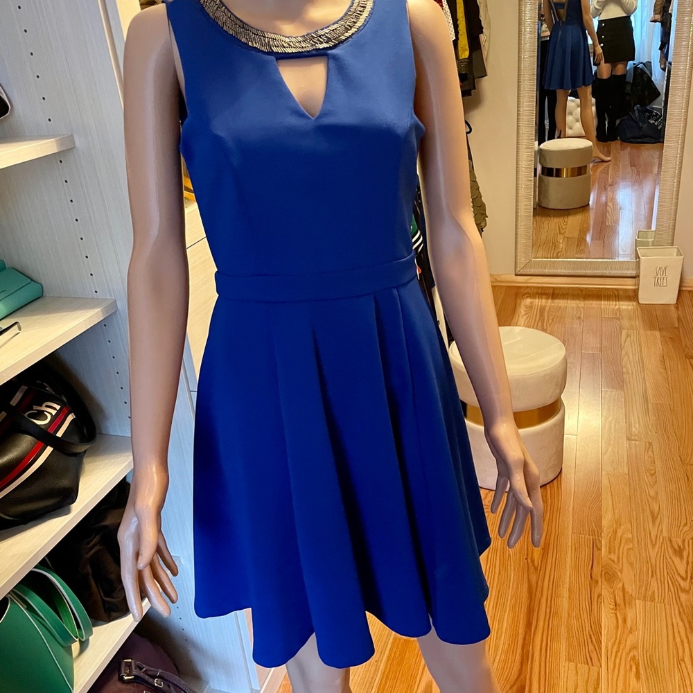 Blue evening dress
